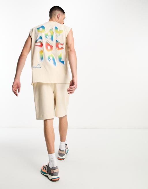 ASOS Daysocial oversized singlet with multi coloured bubble logo print ...