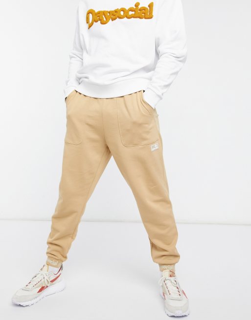 Tan oversized joggers hot sale