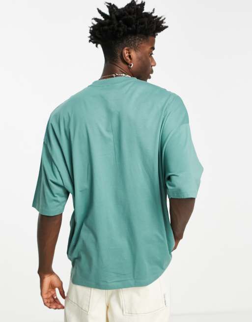 ASOS Daysocial - Oversized T-shirt met print op de borst in blauw, 2 van 4