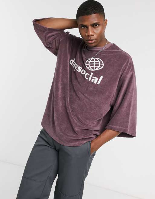 ASOS Daysocial oversized t-shirt with Daysocial logo embroidery in