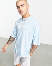 Baby Blue Plain Oversized T-shirt – SLATE HASH