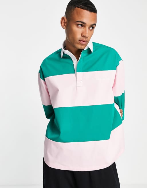 ASOS Daysocial - Polo de rugby oversize coupe carrée à motif color block, 3 de 4