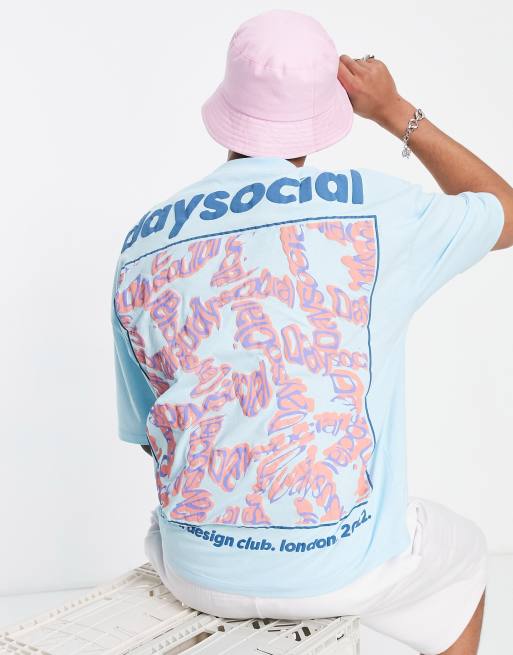 ASOS Daysocial set in heavyweight jersey with large back dice graphic print