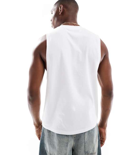 ASOS - Débardeur standard à col ras de cou - Blanc , 4 de 4