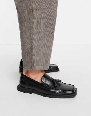 Mens square toe store loafers