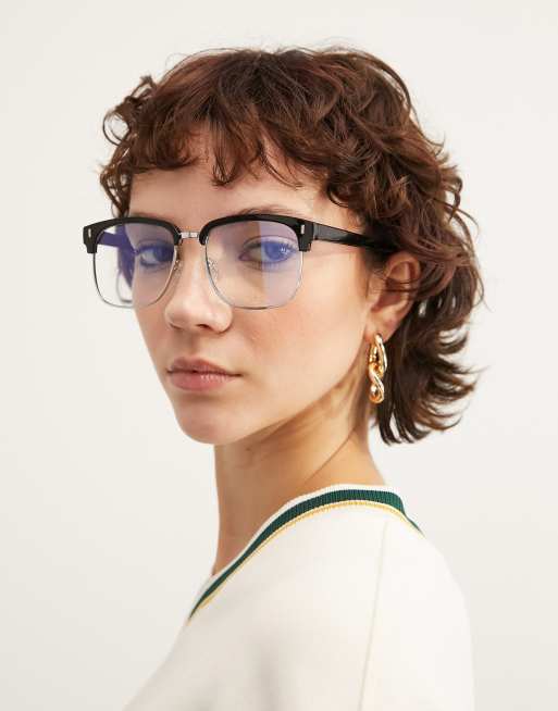 Retro clear shop lens glasses