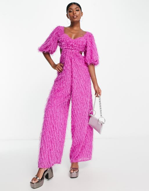 Jumpsuit magenta sales