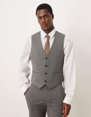 Asos Design Asos Deisgn Skinny Suit Waistcoat In Gray