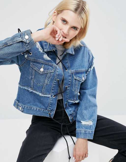 Free people bedford outlet cotton cropped denim jacket