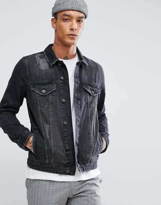 Black wash 2024 jean jacket