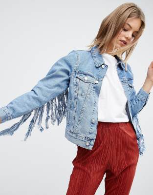 tassel denim jacket