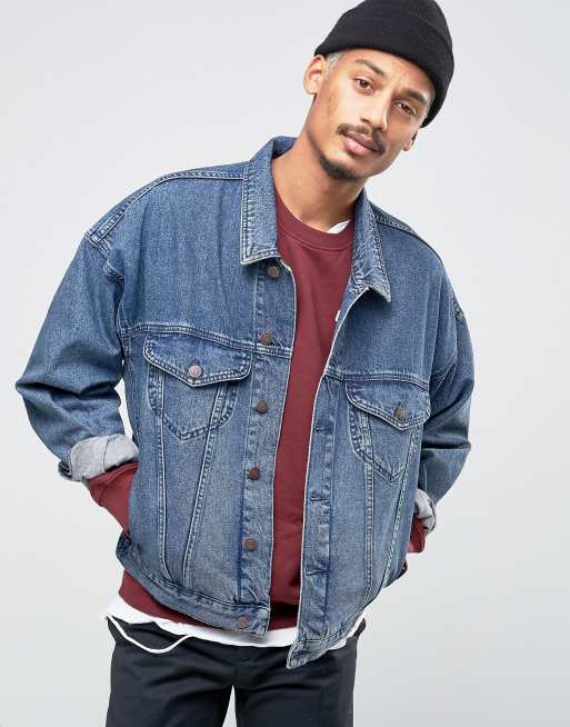 ASOS | ASOS Denim Jacket In Oversized Fit In Blue Wash