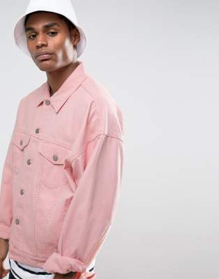 asos pink denim jacket