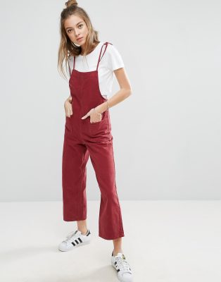 denim strap jumpsuit