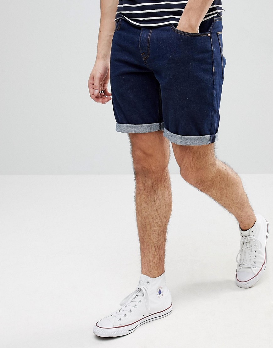 Asos Design Asos Denim Shorts In Slim Indigo-blue In Multi