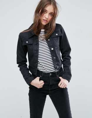 asos black denim jacket womens