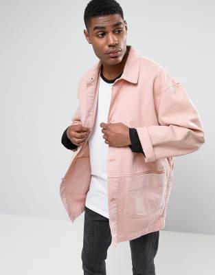 asos pink denim jacket