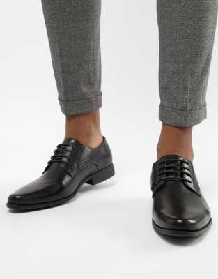 ASOS Derby Shoes In Black Faux Leather