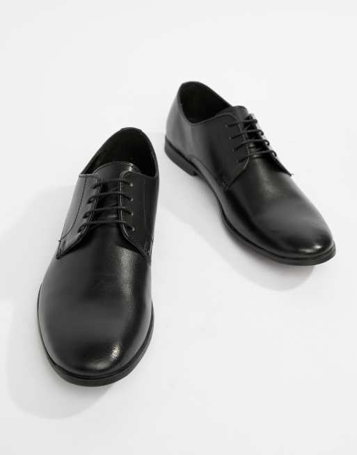 ASOS Derby Shoes in Black Leather