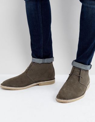 ASOS - Desert boots van imitatiesu�de in grijs