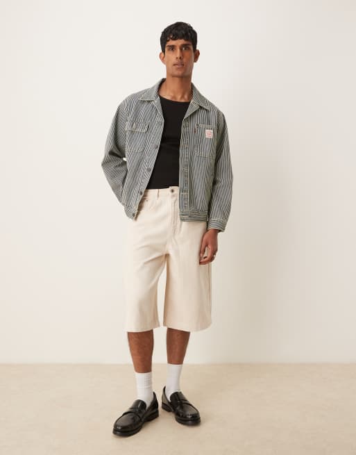 ASOS DESGIN denim jort in buttermilk 