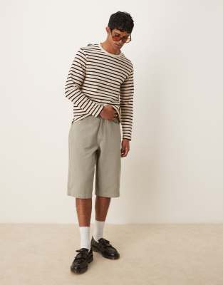ASOS DESGIN denim jort in gray-Green