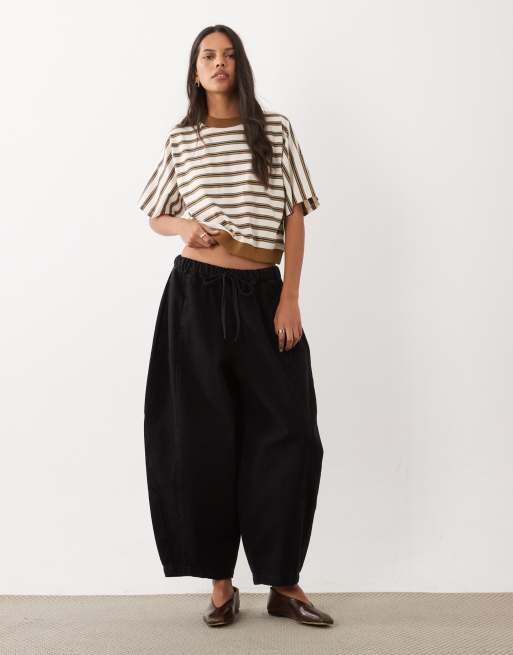 ASOS DESGIN stripe t-shirt with contrast neck in khaki, 3 of 4