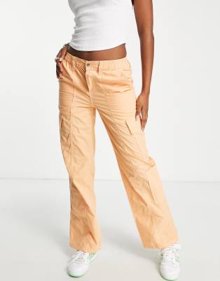 Asos Design 00s Low Rise Cargo Pants In Orange ModeSens