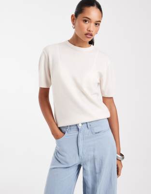 Asos Design 100% Merino Wool T-shirt In White