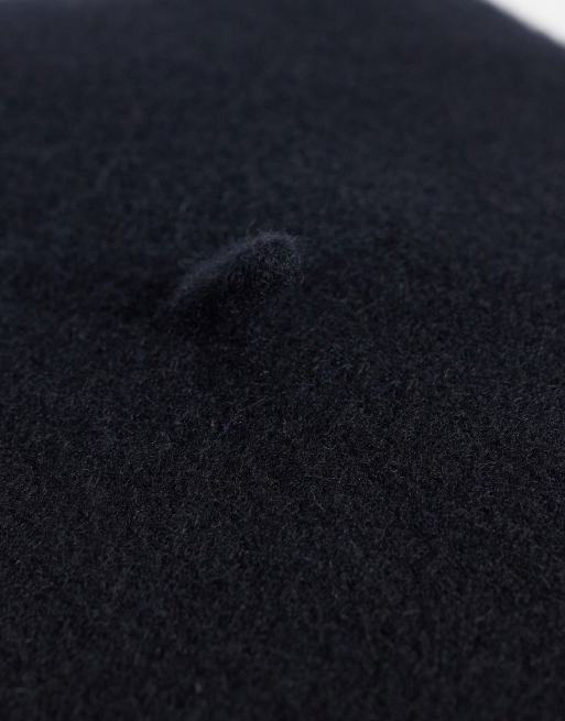 ASOS DESIGN 100% wool beret in black, 2 of 3