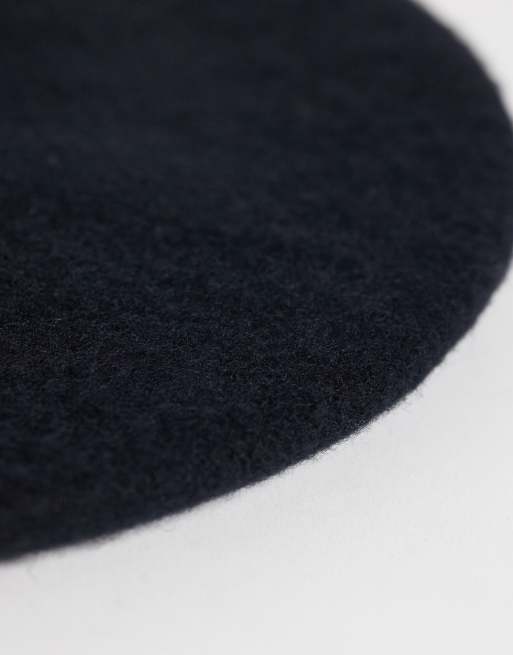 ASOS DESIGN 100% wool beret in black, 3 of 3