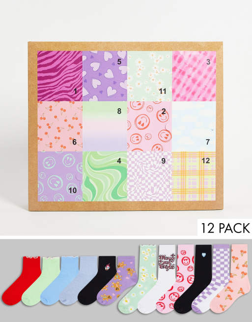 ASOS DESIGN 12 day socks advent calendar ASOS