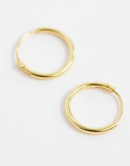 ASOS DESIGN – 14-karätig vergoldete Creolen aus Sterlingsilber, 12 mm, 3 von 4