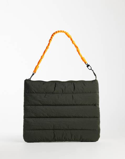 ASOS DESIGN 14.5" padded laptop case in khaki - view 1