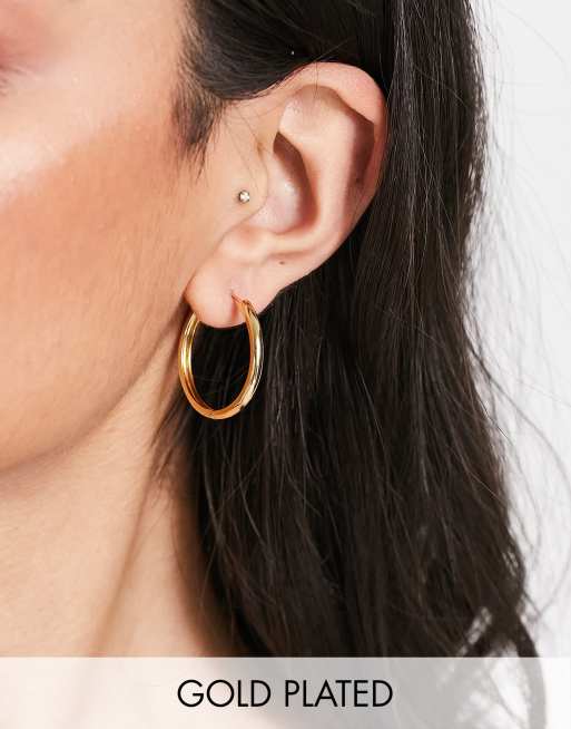 Gold shop hoops asos