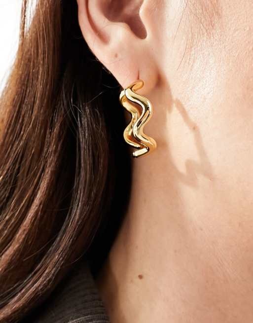 14k gold deals snake earrings