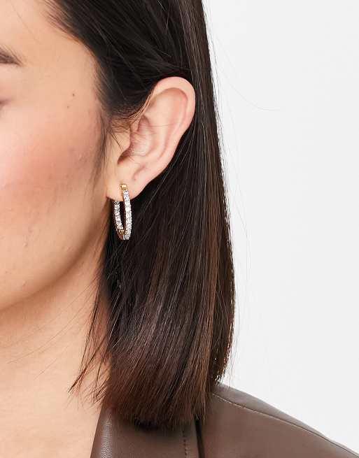 ASOS Design 14K Gold Plated Hinge Hoop Earring