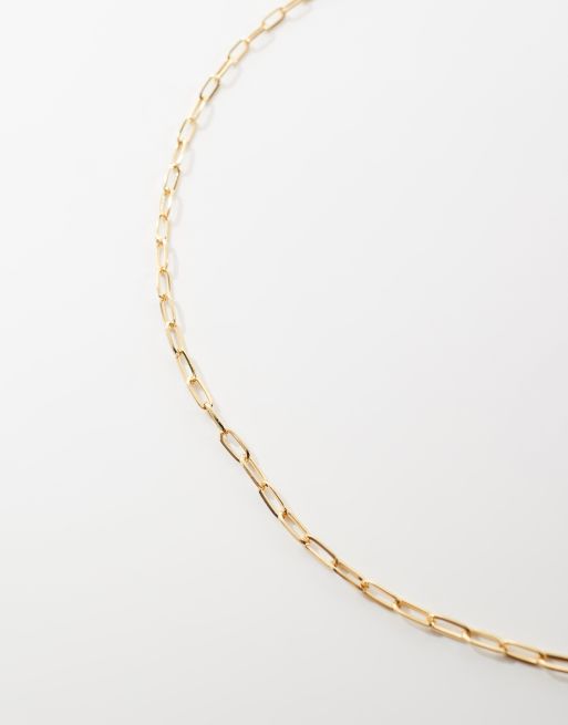 ASOS DESIGN 14k gold plated belly chain with open link design, 3 of 4