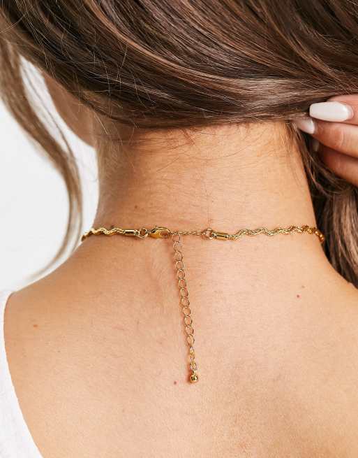 Asos gold clearance plated necklace