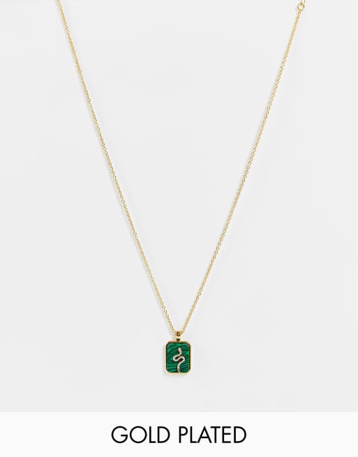 Green on sale snake necklace