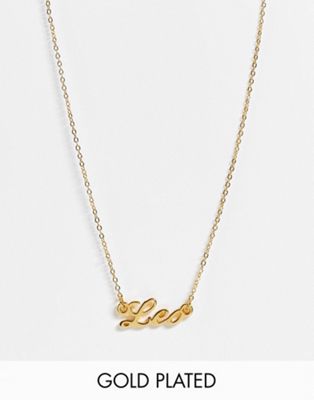 ASOS DESIGN 14k gold plated necklace with zodiac leo pendant