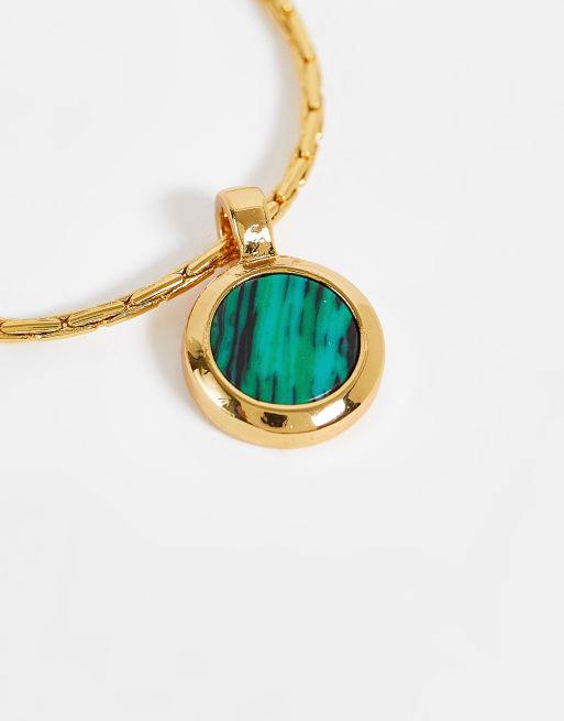 Malachite on sale gold necklace