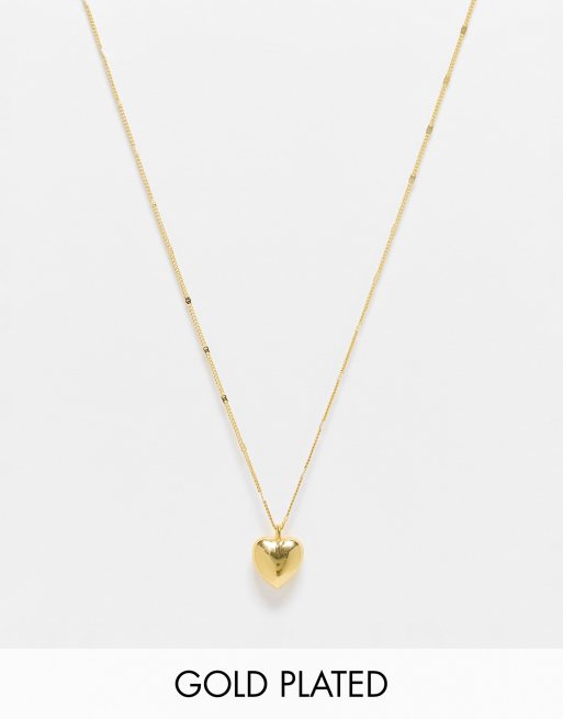 14K Gold Filled Necklace with Colorful Heart Pendant