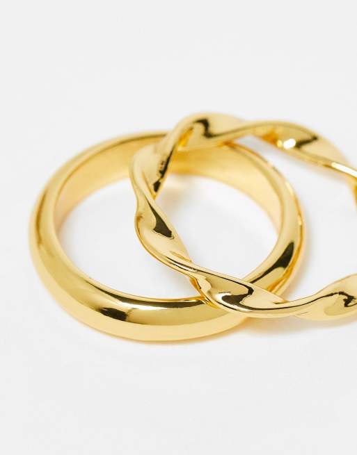 2pc Matte Gold Twisted Ring Connector, Ring Pendant, Gold Hoops, Gold  Connectors, Twist Gold Rings, Large Hoops, Connector Ring -  Israel