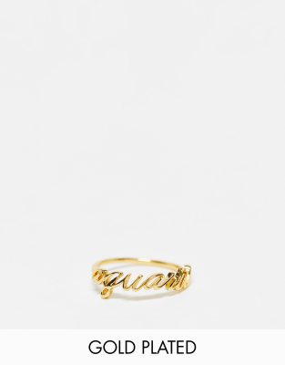 Gold plated on sale name ring