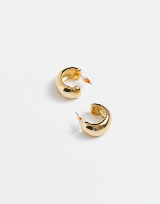 ASOS Design 14K Gold Plated Hinge Hoop Earring