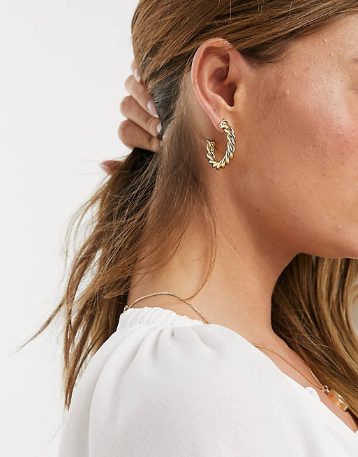 Gold tone earrings