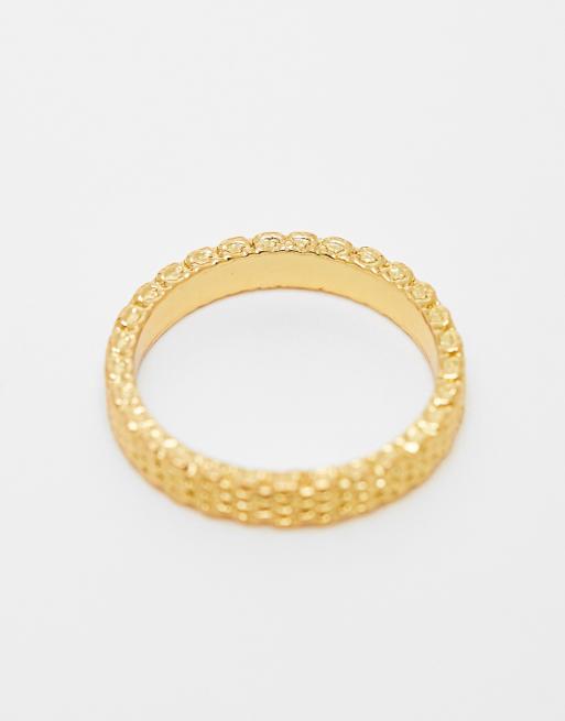 ASOS DESIGN – 14k Guldpläterad ring med tunna kedjelänkar, 4 av 4