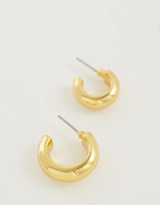 ASOS DESIGN – 14k guldpläterade creoler i olika storlekar, 2-pack, 3 av 4
