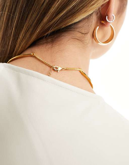 ASOS DESIGN - 14k vergulde choker met minimalistisch torque-ontwerp, 4 van 4